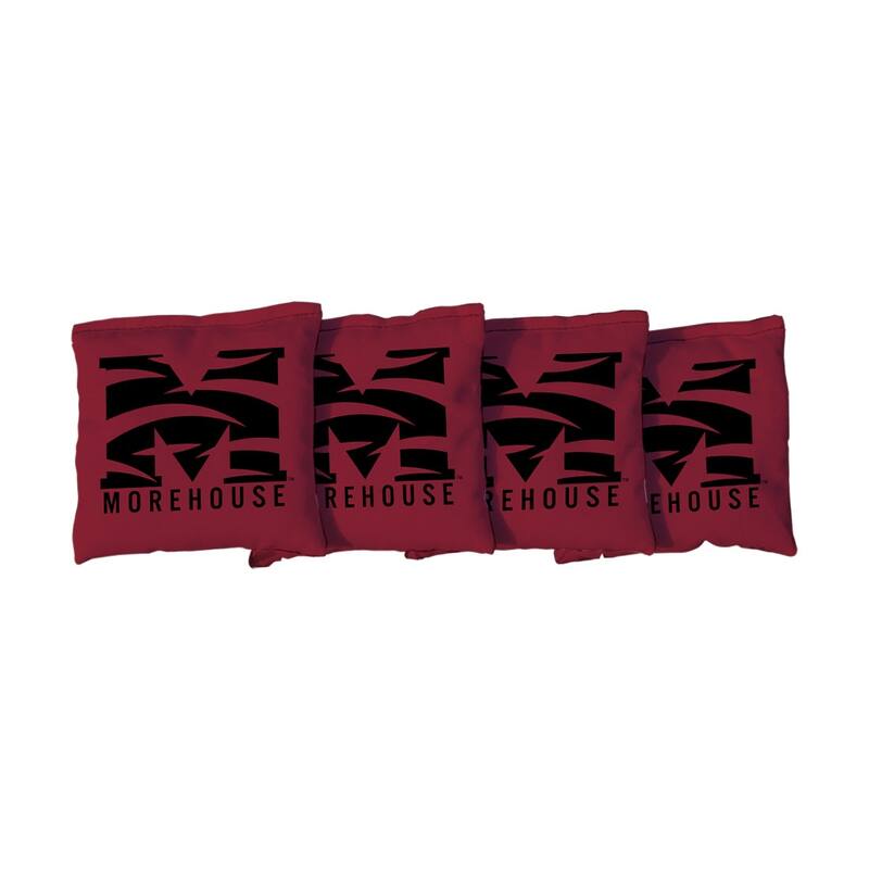 Morehouse Maroon Tigers Maroon Cornhole Bags - Corn Filled