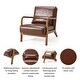 preview thumbnail 35 of 33, Glitzhome Set of 2 30-Inch Mid-Century Modern PU Leather Accent Armchairs with Rubberwood Frame