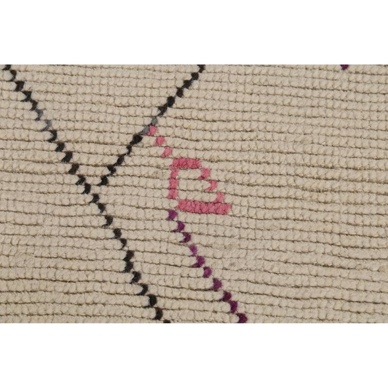 Moroccan Abstract Rug Hand-Knotted Contemporary Wool Carpet - 6'0"x 12'9"