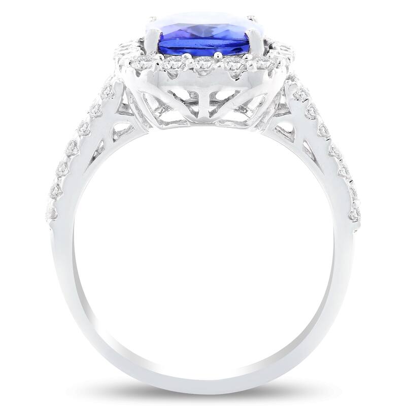 Auriya 14k White Gold 2 3/4ct Tanzanite and 3/4ct TDW Diamond Ring