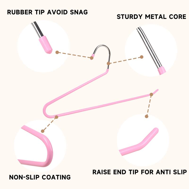 BP4U Open-Ended Metal Pants Hangers, Steel Towel & Scarf Hangers for Jeans, Trousers, Dresses & Bath Towels