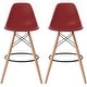 preview thumbnail 19 of 27, Set of 2 26-inch Contemporary Eiffel Dowel DSW Counter Height Stool Barstool With Backs For Kitchen Home Side Break Room