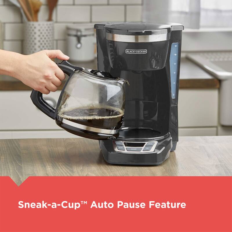 Black and Decker 12 Cup Programmable Coffee Maker in Gray
