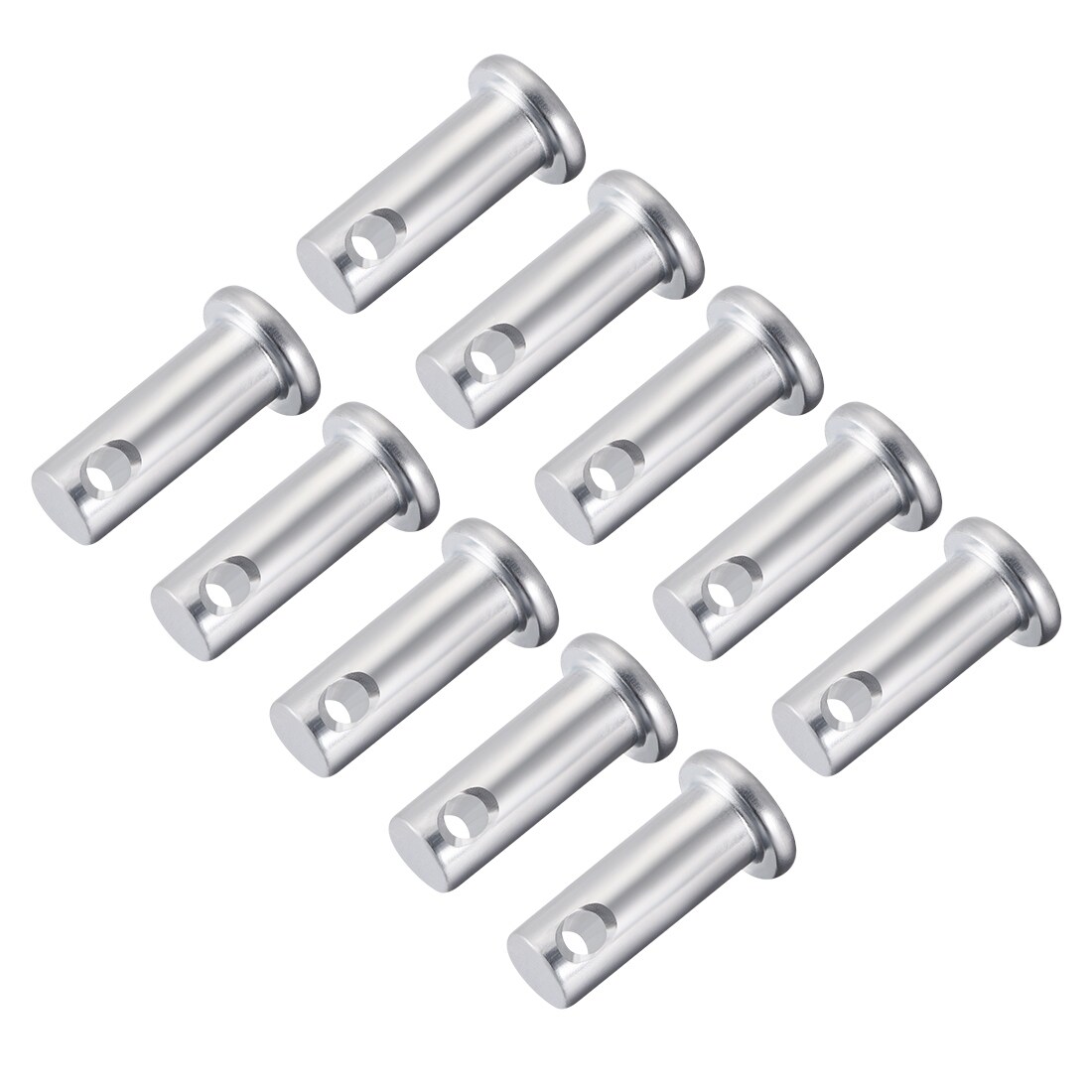 Single Hole Clevis Pins,8mm x 50mm Flat Head Zinc-Plating Steel 10 Pcs Single Hole Clevis Pins,8mm x 50mm Flat Head Zinc-Plating Steel 10 Pcs