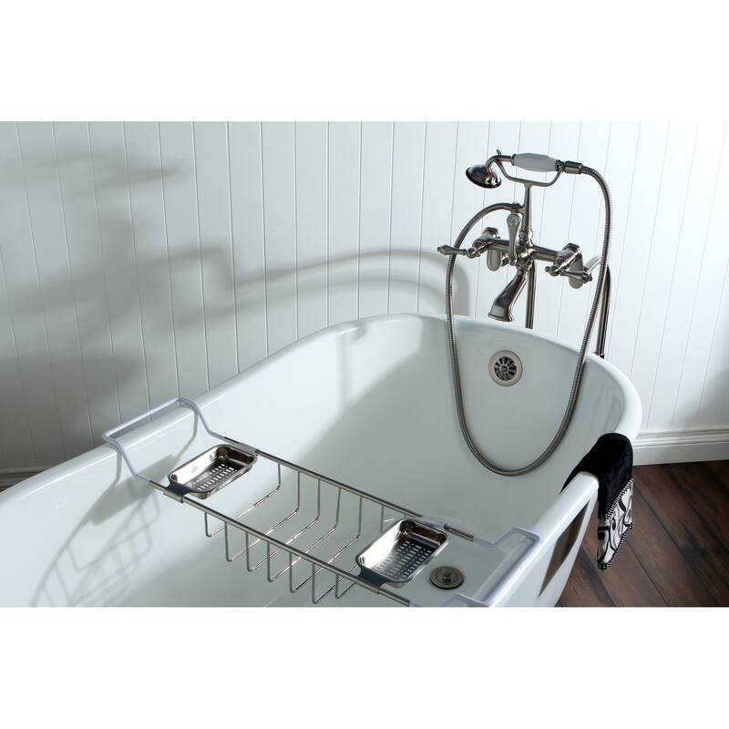 Kingston Brass Aqua Eden 53" Clawfoot Cast Iron Soaking Tub with