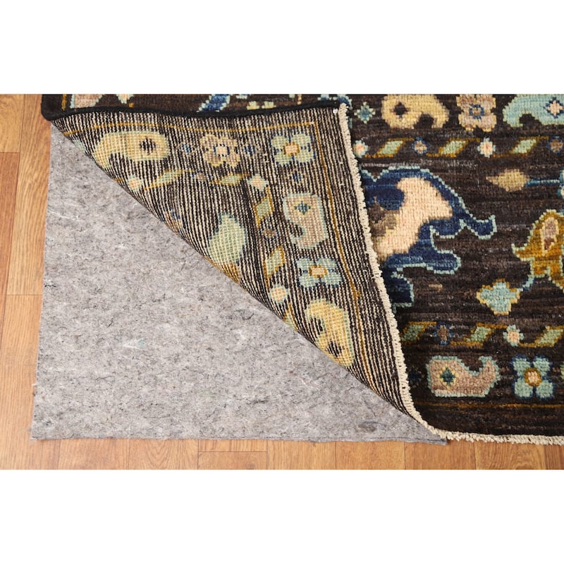Hand Knotted Oriental 100% Wool Carpet Transitional All-Over Brown Oushak Area Rug - 10' 0'' X 8' 1''