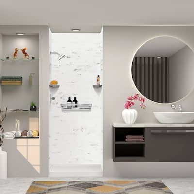 Transolid K-J20-SSC Shower Shelf Kit 20-in Jocelyn Grab Bar Shelf and 2 Corner shelves - 20x4x3