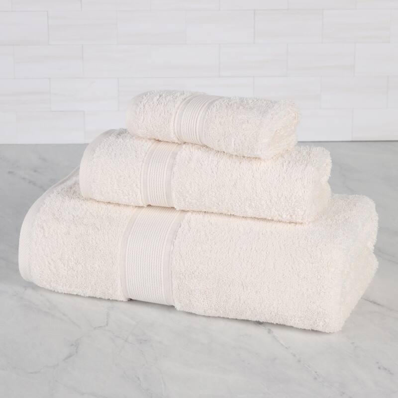 Superior Oregon Organic Cotton Solid 3-Piece Towel Set - Ivory