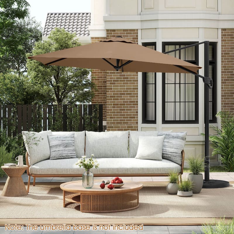 Costway 9 FT Cantilever Patio Umbrella Offset Hanging Umbrella with