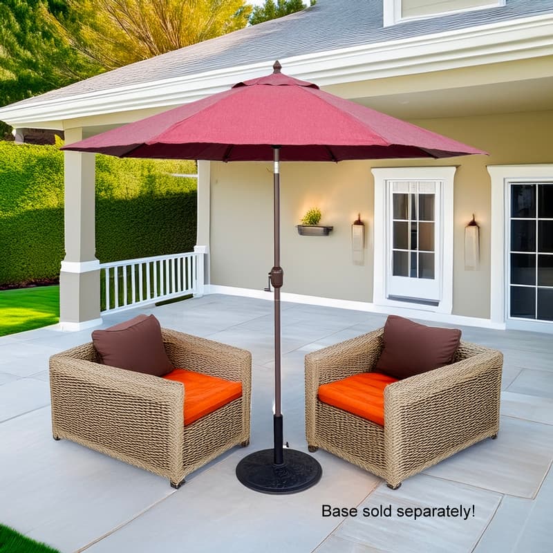 Tropishade 9' Market Umbrella with Sunbrella 15000-11 Spotlight Rose
