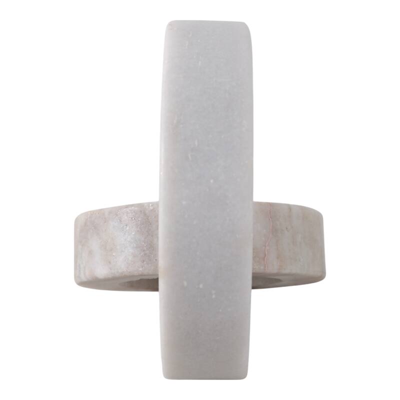 Marble Decorative Object Interlocking Ring Sculpture Modern Statue