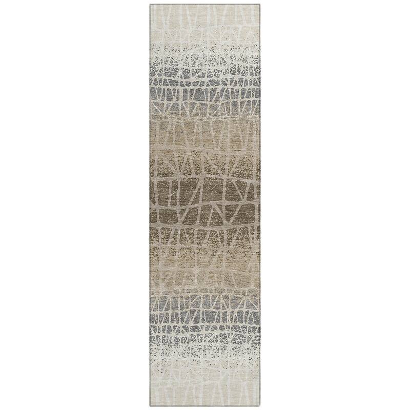 Machine Washable Indoor/ Outdoor Boho Global Chantille Rug