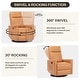 preview thumbnail 21 of 22, Recliner Chair, Swivel Rocking, Glider Rocker Recliner, Nursery Chair With Footrest For Living Room