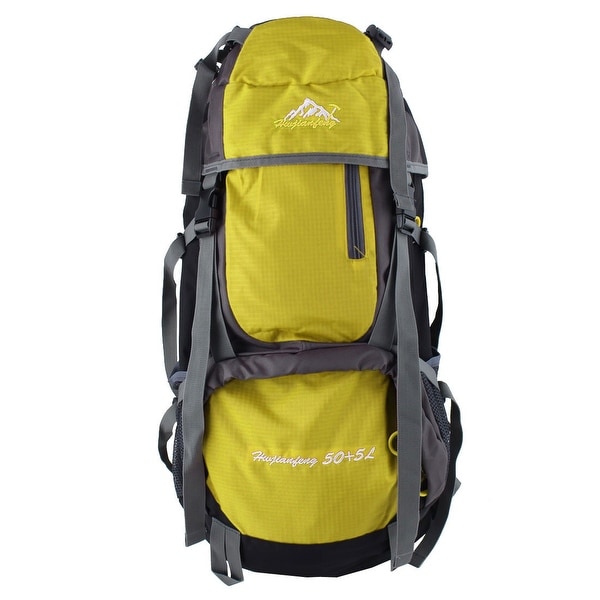 HWJIANFENG Authorized Outdoor Riding Pack Sport Bag Hiking Backpack Yellow 55L