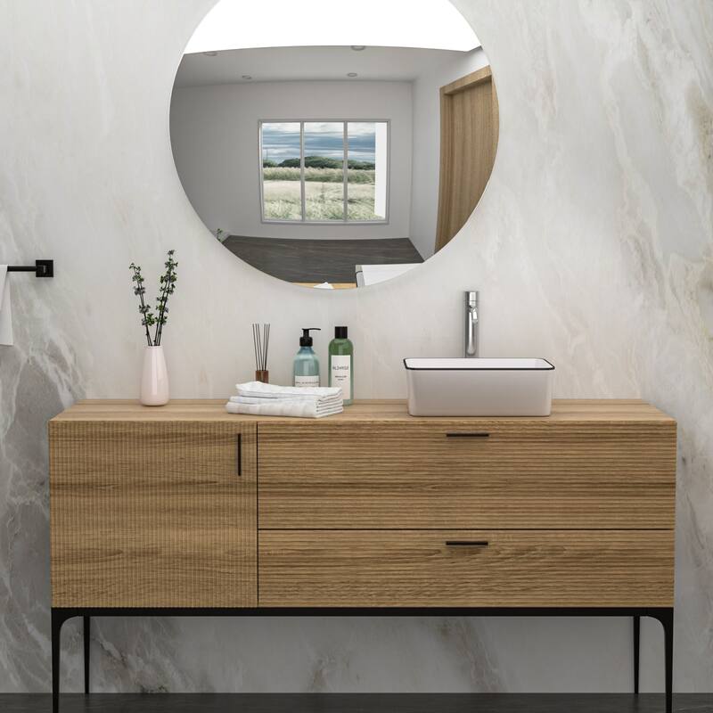 Ceramic Boat Shape Bathroom Sink