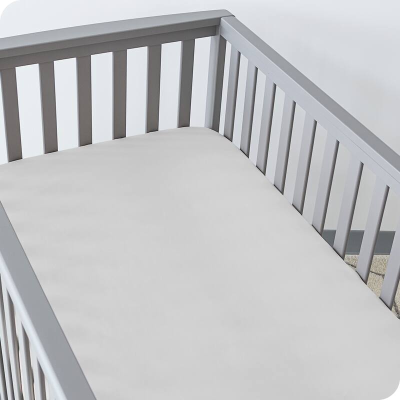 Bare Home Solid Ultra-Soft Crib Fitted Sheet