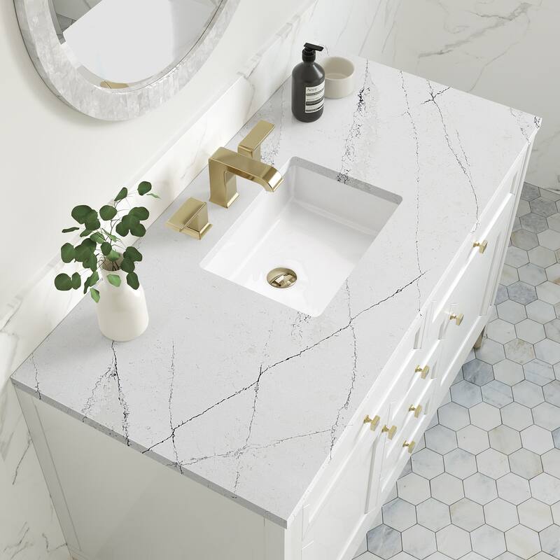 James Martin Vanities Chicago 48" Single Vanity, Glossy White