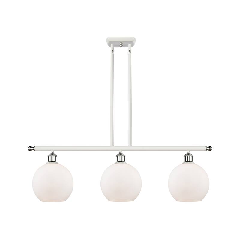 Innovations Lighting 516-3I-11-36 Athens Linear Athens 3 Light 36" - White and Polished Chrome / Matte White