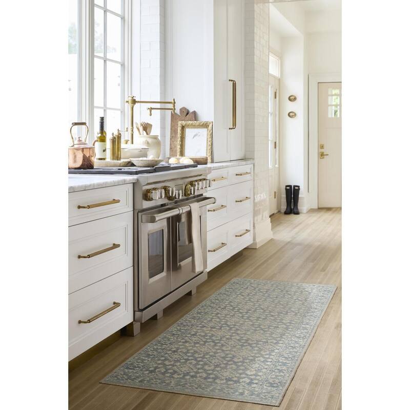 Nabela Noor Home x Livabliss Aram Traditional Area Rug - 5'2" x 7' - Denim/Beige