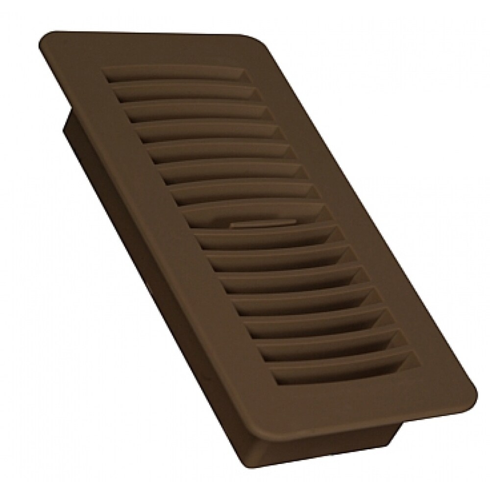 American Imaginations 4 in. x10 in. Plastic Ventilation Floor Diffuser in Brown; Brown Hardware