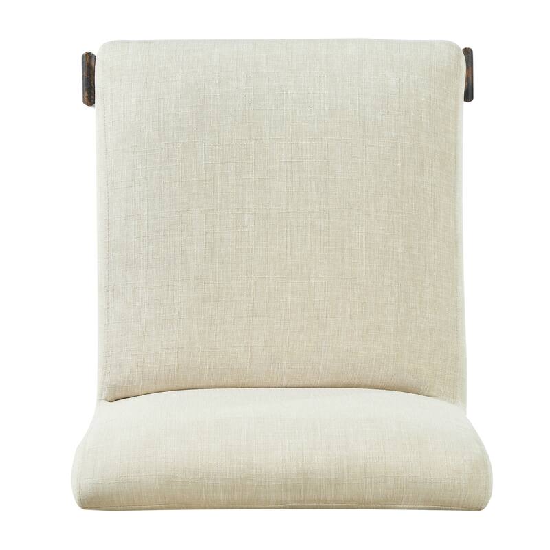 Christopher Knight Home - Modern Linen Upholstered Counter Height Bar Stools with Solid Wood Legs & Square Backrest, Set of 2