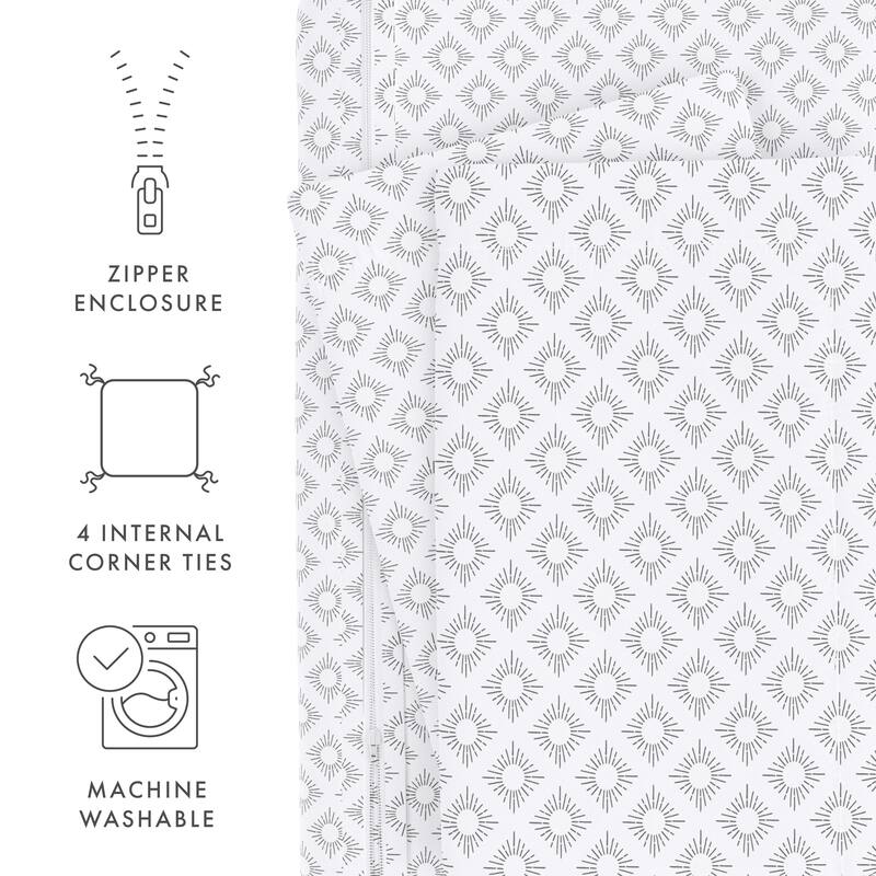 Becky Cameron Oversized Polaris Pattern 3 Piece Duvet Cover Set