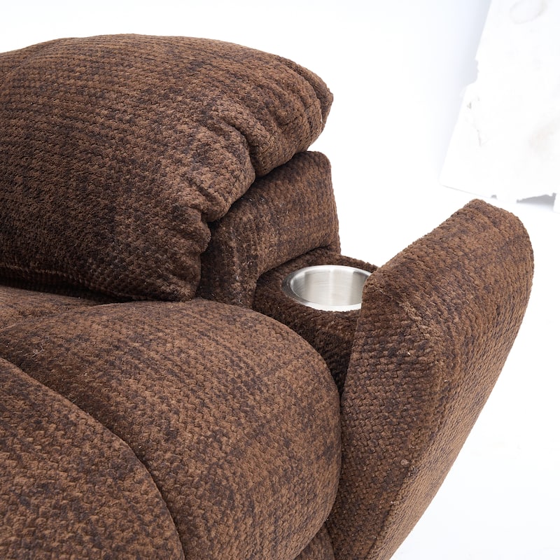 Velvet Oversized Power Lift Recliner Chair with Dual OKIN Motors, 180° Flat Lay, Massage, and 400 lbs Capacity