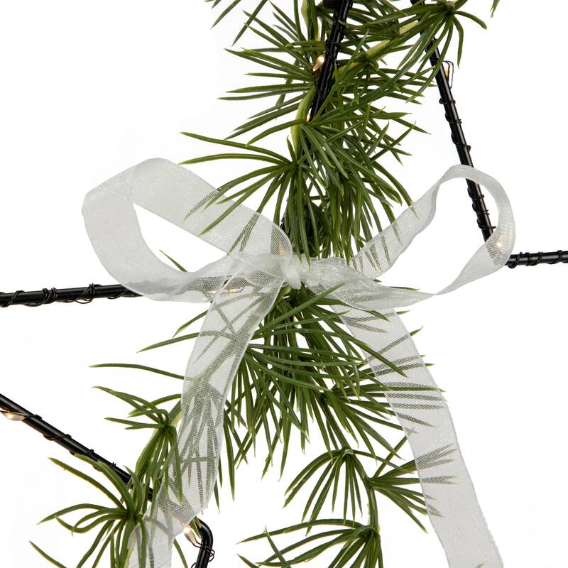 11" LED Lighted Star with Rosemary Sprig Christmas Decoration Warm White Lights
