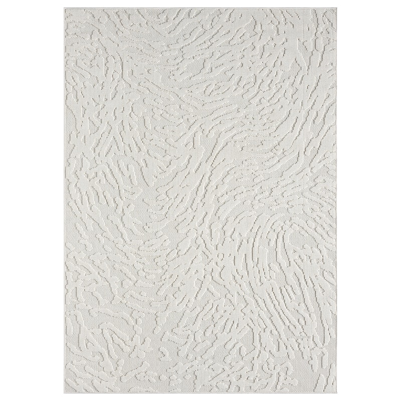 Terra by Obeetee Nimes Topo Relief Rug - Lavender/Ivory - 7'10" x 9'10"