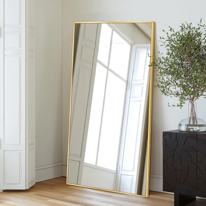 Modern Rectangle Aluminum Floor Mirror