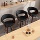 preview thumbnail 94 of 186, 26"/29" Faux Leather Swivel Bar Stools, Wood Counter Stool