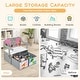preview thumbnail 20 of 21, 3 in 1 Kids Convertible Activity Bench with 2 Removable Fabric Bins - 21" x 22" x 58"