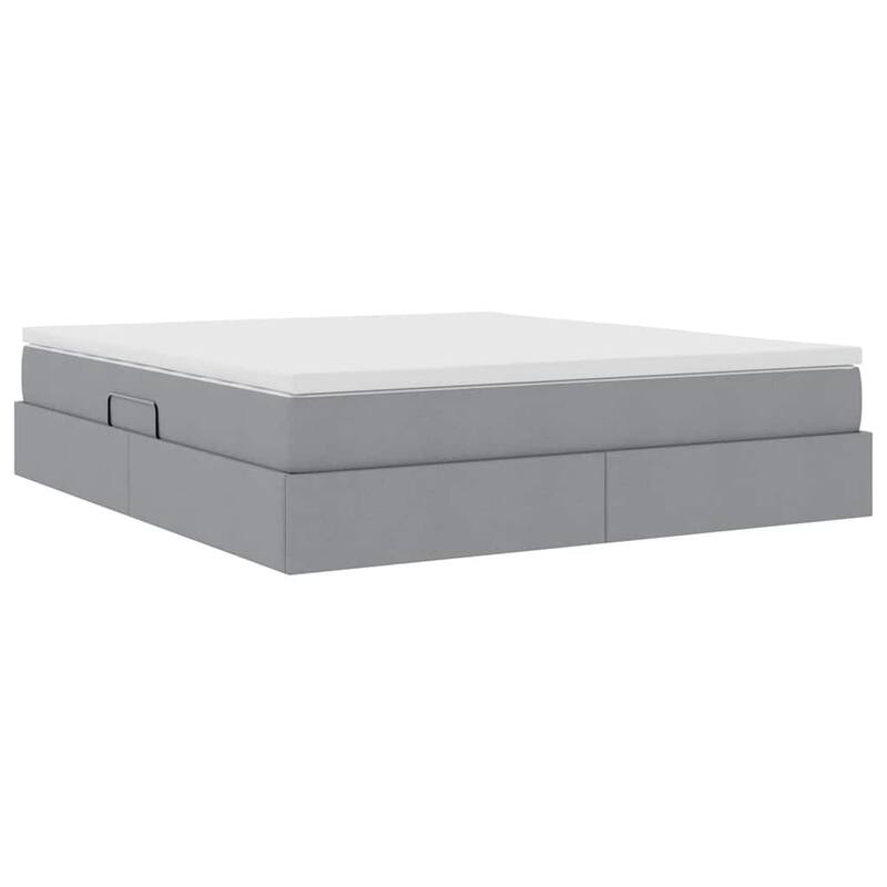 vidaXL Storage Bed with Mattress in Polyester