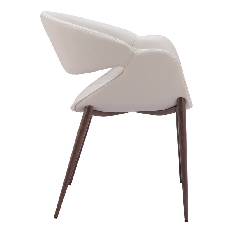 Limay Dining Chair Beige & Walnut