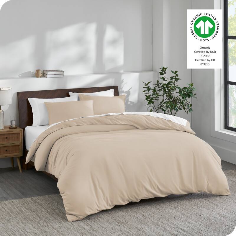 Bare Home Organic Cotton Jersey Duvet Cover Set