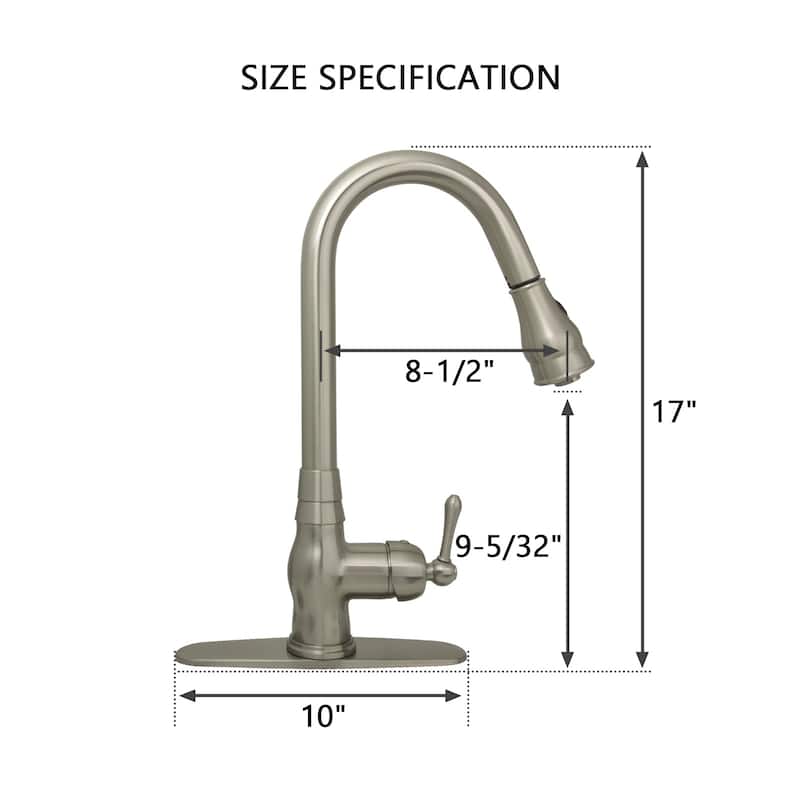 Copper Kitchen Faucet with Single Handle and Pull Down Sprayer