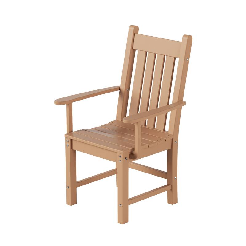 Laguna Hdpe All Weather Outdoor Patio Dining Chair With Arms