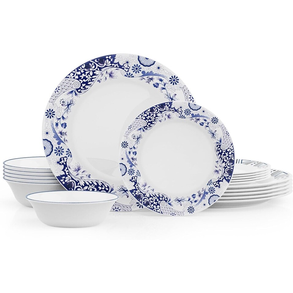 Trellis White 16 Piece Dinnerware Set Service for 4 Distressed White Bed Bath Beyond 40239701