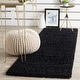 preview thumbnail 25 of 121, SAFAVIEH Athens Shag Ilaha 1.5-inch Thick Rug 2'3" x 8' Runner - Black - Runner