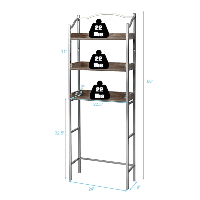 Costway 3-Tier Over-The-Toilet Bathroom Spacesaver Storage Rack - See Details