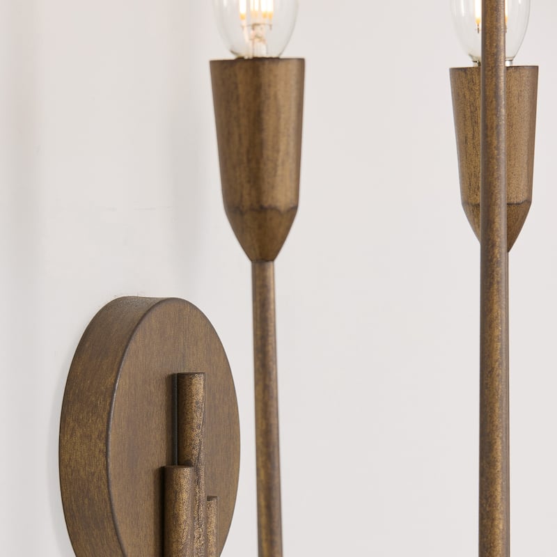 10.25" W x 21" H 3-Light Candle Sconce in Mystic Bronze - 10.25"W x 21"H x 7"E