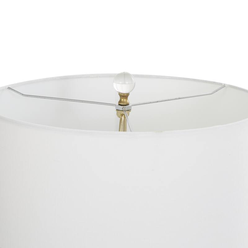 Gold Metal Overlapping Ring Abstract Room Accent Lamp with Elevated Square Glass Base
