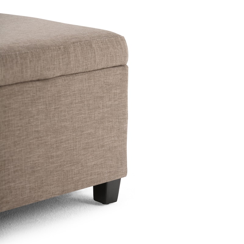 WYNDENHALL Franklin 48-in. Wide Contemporary Rectangular Storage Ottoman
