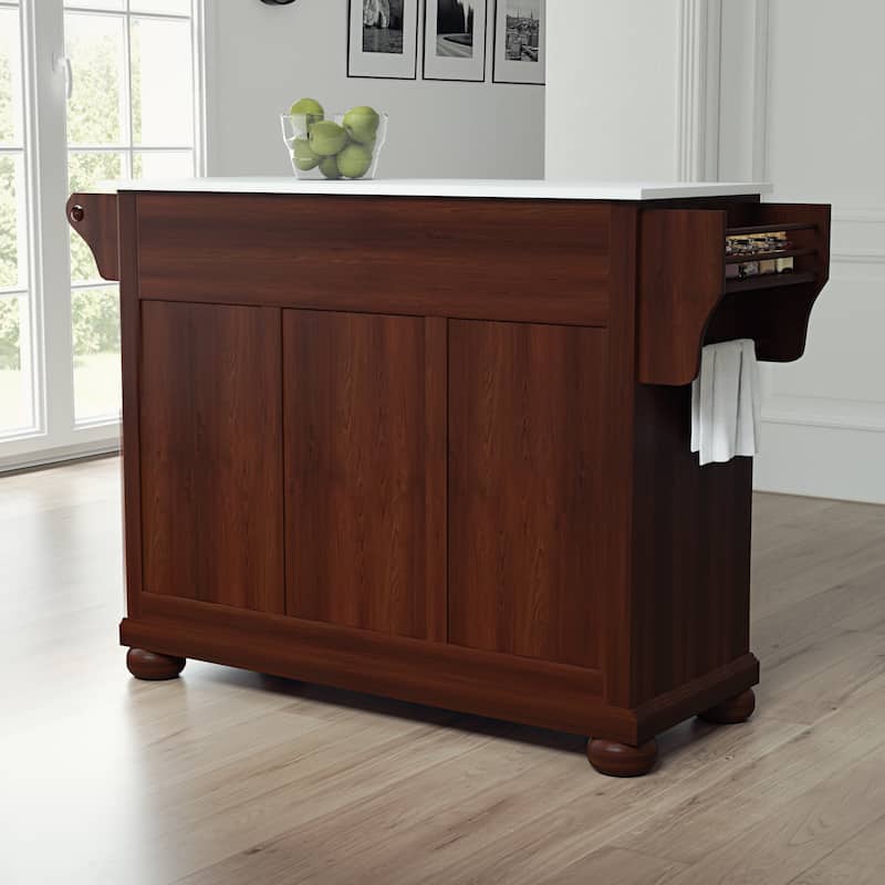 Crosley Alexandria Granite Top Full Size Kitchen Island/Cart - 52 "W x	18 "D x 34 "H