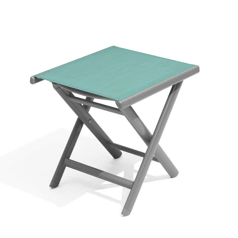 Pellebant Outdoor Adjustable Chaise Lounge Folding Chair and Table Set - N/A