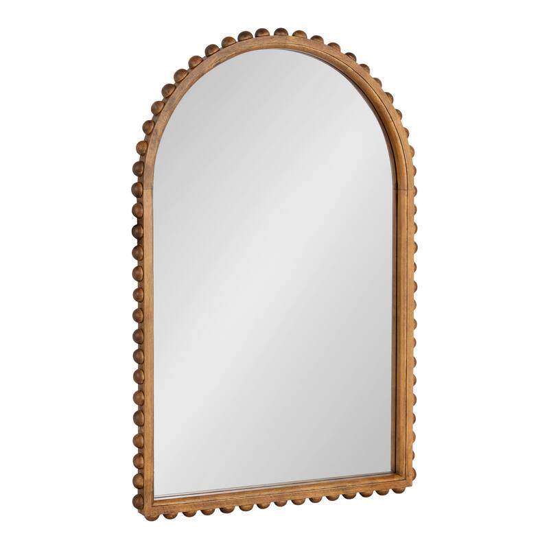 Kate and Laurel Beadbrook Arched Wall Mirror - 20x30 - Rustic Brown