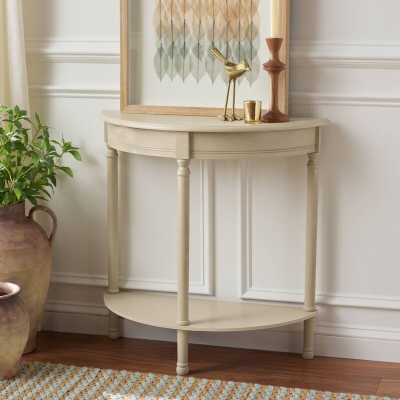 SAFAVIEH Veva Half Moon Console Table - 28" W x 11.8" L x 28" H - 28"W x 12"D x 28"H