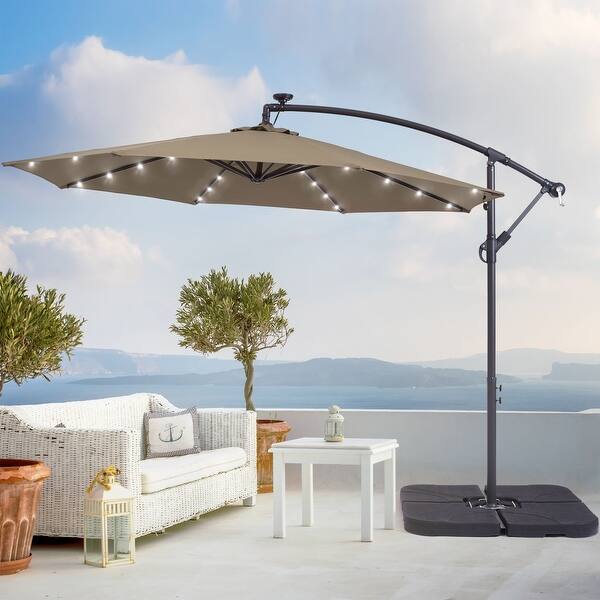 AOOLIMICS LED 10ft Offset Patio Hanging Umbrella,Market Umbrellas - Bed Bath & Beyond - 35756064 AOOLIMICS LED 10ft Offset Patio Hanging Umbrella,Market Umbrellas - Bed Bath & Beyond - 35756064
