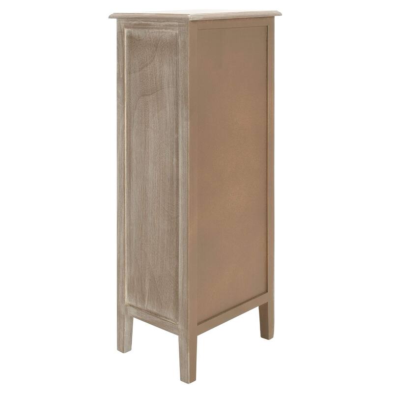 Michaela Vintage White Side Table, Storage End Side Table Bed Bath