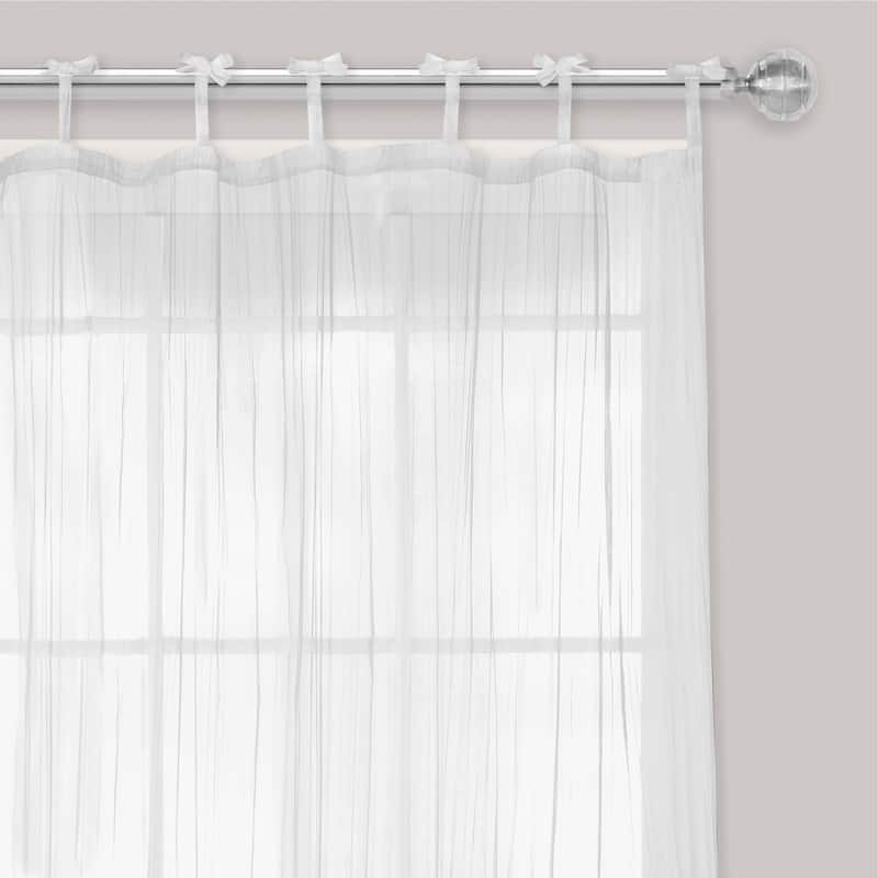 Elrene Greta Kid's Tab Top Sheer Window Curtain Panel